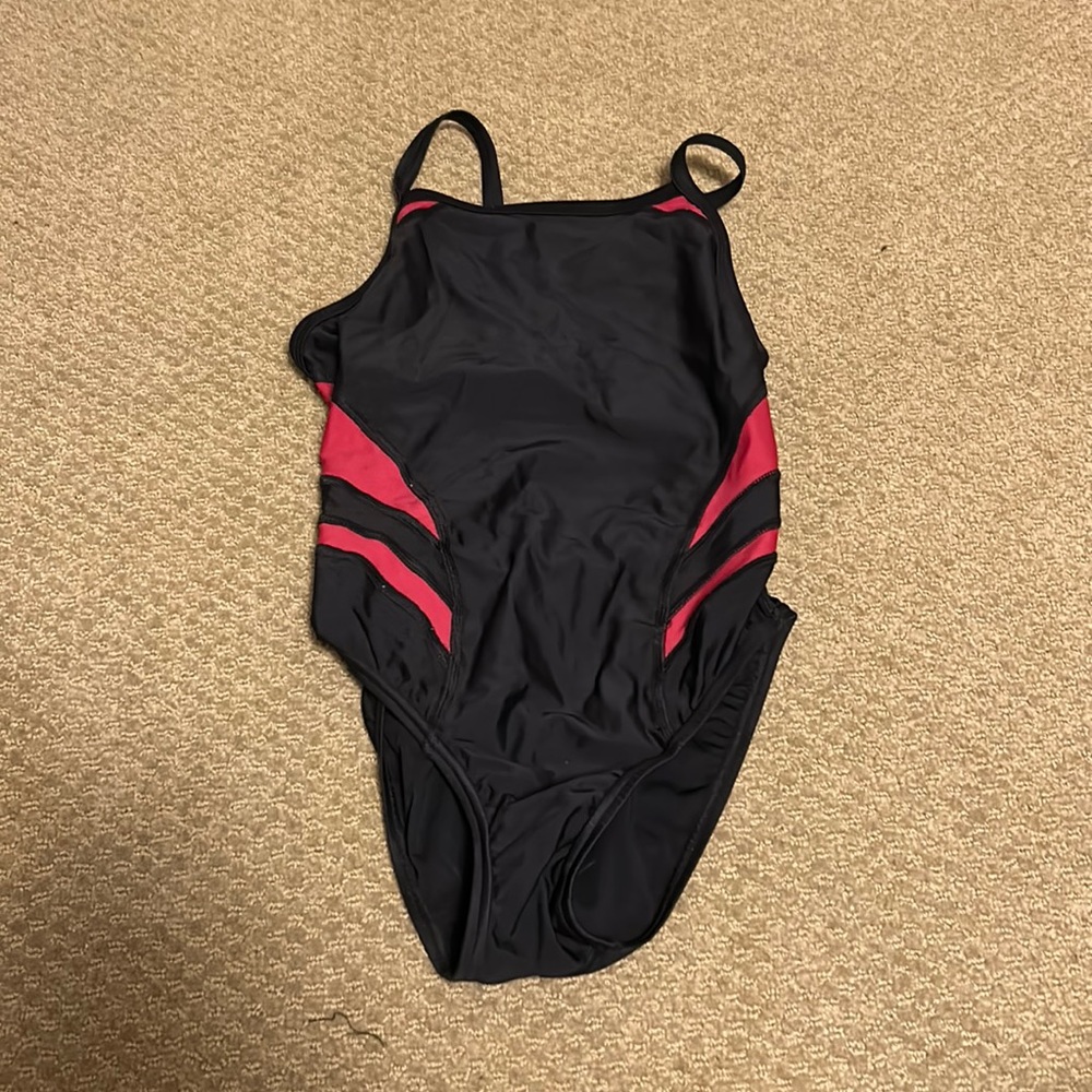Black Speedo onesie swimsuit